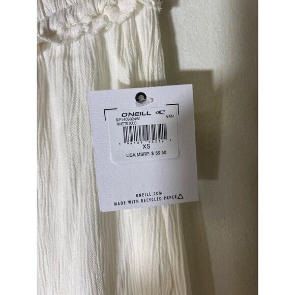 NWT O'Neal Off White Flowy Wide Leg Pants Sz XS - Picture 3 of 3